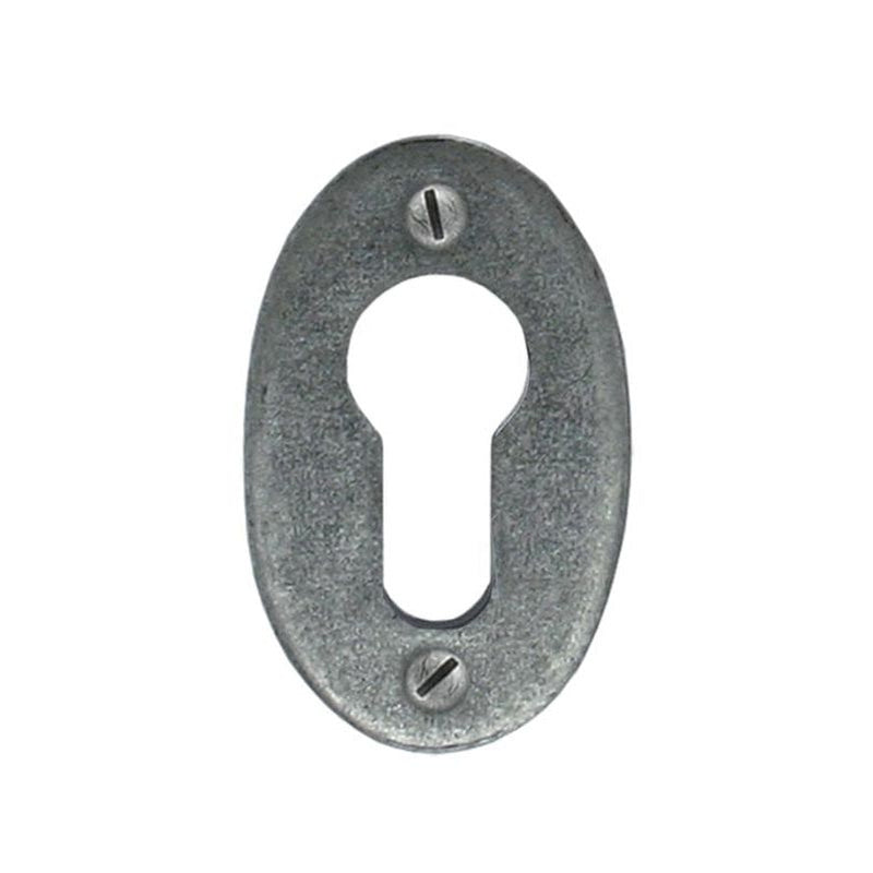From The Anvil Escutcheons Pewter Pewter Oval Euro Escutcheon