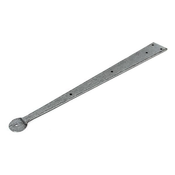 From The Anvil Hinges 18" Pewter Penny End Hinge Front (pair)