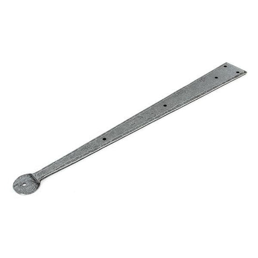 From The Anvil Hinges 18" Pewter Penny End Hinge Front (pair)