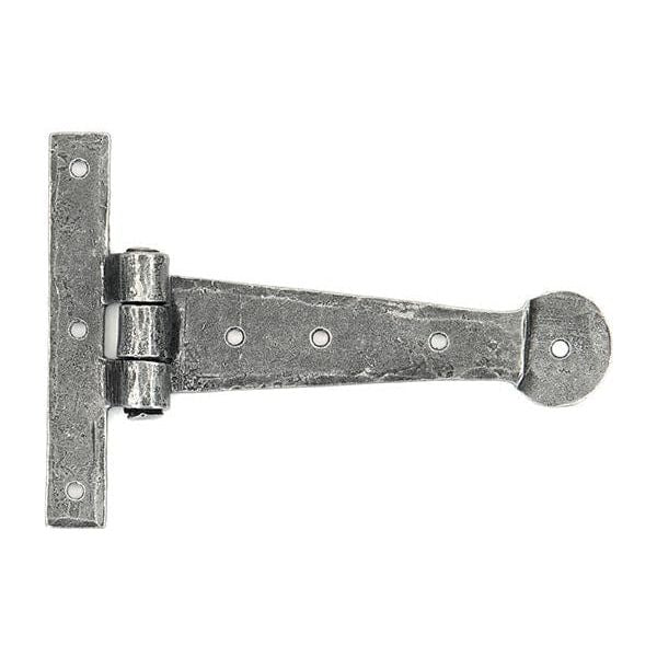 From The Anvil Hinges 6" Pewter Penny End Hinge Front (pair)