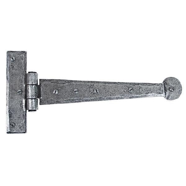 From The Anvil Hinges 9" Pewter Penny End Hinge Front (pair)