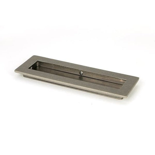 From The Anvil Flush Pull Handles 175mm Pewter  Plain Rectangular Pull