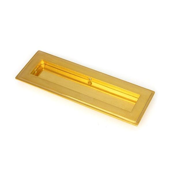 From The Anvil Flush Pull Handles 175mm Polished Brass  Art Deco Rectangular Pull