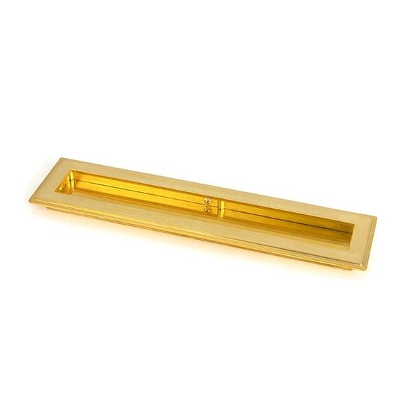 From The Anvil Flush Pull Handles 250mm Polished Brass  Art Deco Rectangular Pull