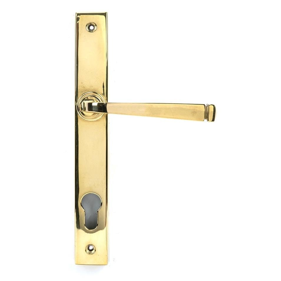 From The Anvil Multi Point Locks Slimline Polished Brass Avon Slimline Lever Espag. Lock Set