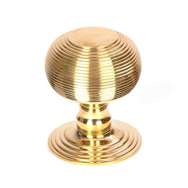 From The Anvil Knobs Beehive Polished Brass Beehive Centre Door Knob