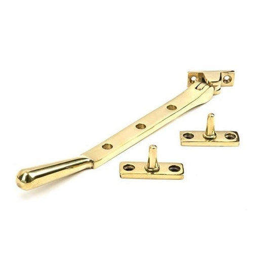 From The Anvil Window Hardware 8" Polished Brass Newbury Stay