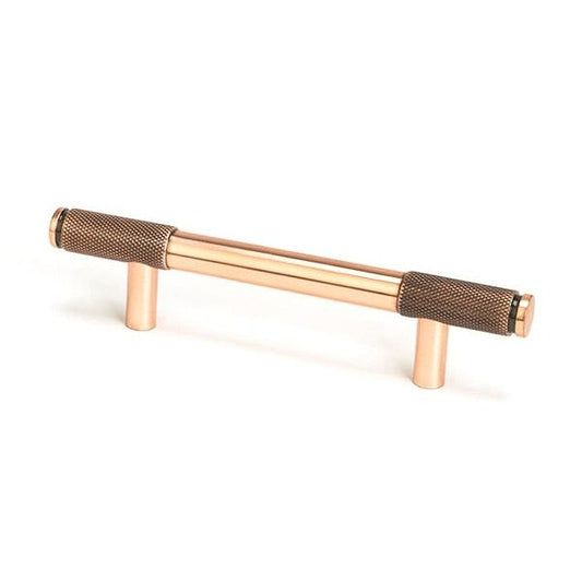 From The Anvil Cupboard Handles Small Polished Bronze Half Brompton Pull Handle