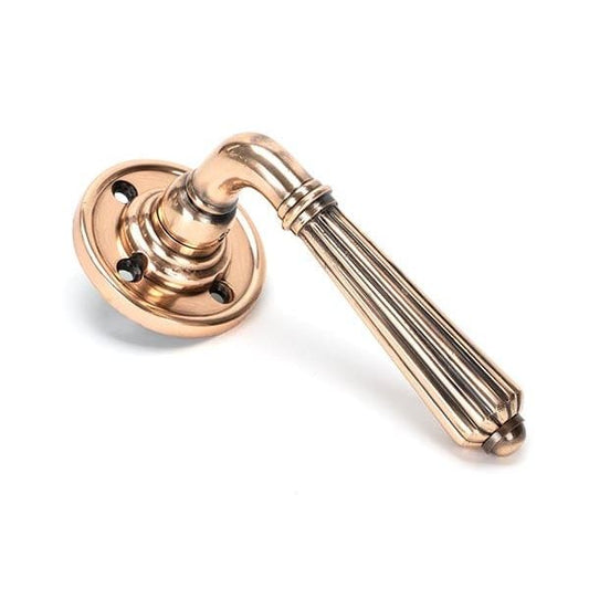 From The Anvil Handles Lever On Rose Polished Bronze Hinton Lever on Rose Set