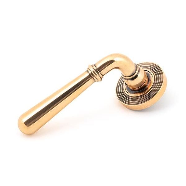 From The Anvil Handles Beehive Polished Bronze Newbury Lever on Rose Set (Plain) - Unsprung