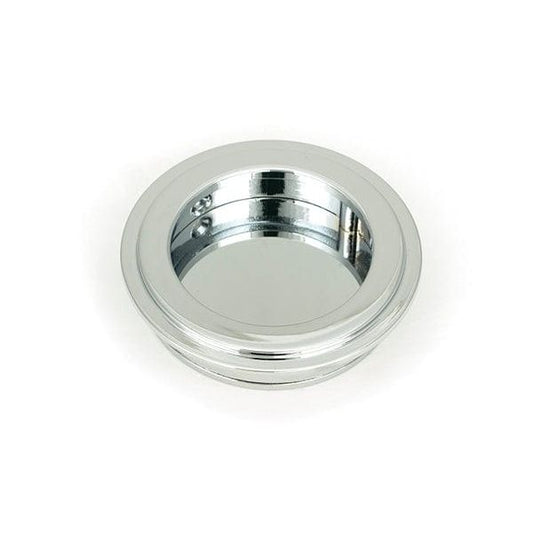 From The Anvil Flush Pull Handles 60mm Polished Chrome  Art Deco Round Pull