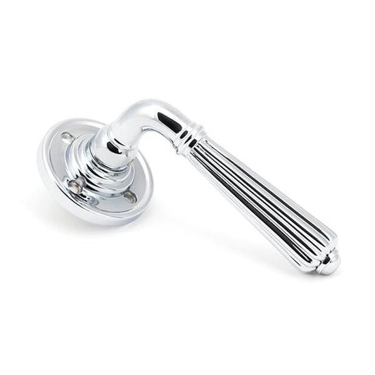 From The Anvil Handles Lever On Rose Polished Chrome Hinton Lever on Rose Set