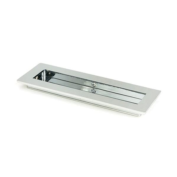 From The Anvil Flush Pull Handles 175mm Polished Chrome  Plain Rectangular Pull