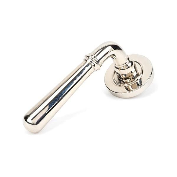 From The Anvil Handles Plain Polished Nickel Newbury Lever on Rose Set (Plain) - Unsprung