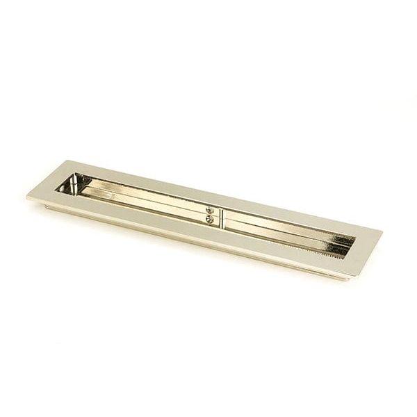 From The Anvil Flush Pull Handles 250mm Polished Nickel  Plain Rectangular Pull