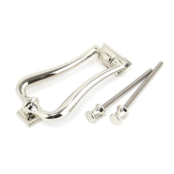 From The Anvil Knockers Polished Nickel Polished Nickel Slimline Art Deco Door Knocker