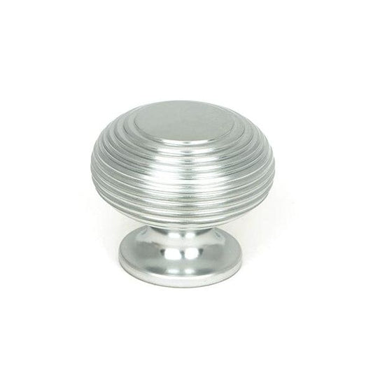 From The Anvil Cupboard Knob 40mm Satin Chrome Beehive Cupboard Knob