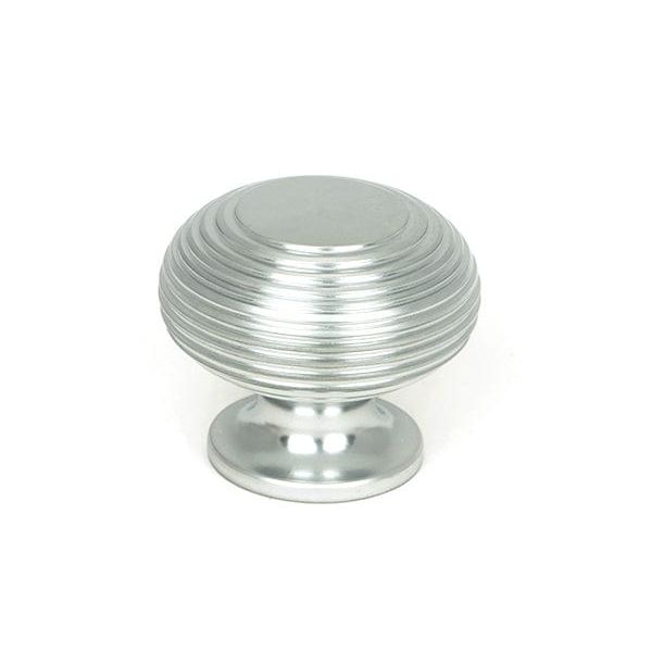 From The Anvil Cupboard Knob 40mm Satin Chrome Beehive Cupboard Knob