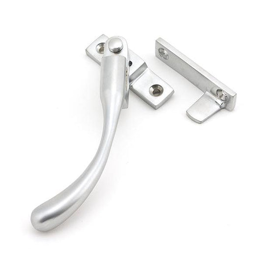 From The Anvil Window Hardware Left Hand Satin Chrome Night-Vent Locking Peardrop Fastener