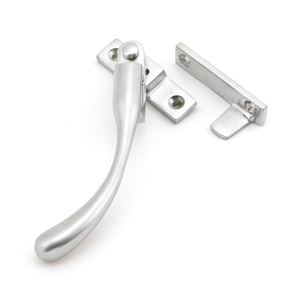 From The Anvil Window Hardware Left Hand Satin Chrome Night-Vent Locking Peardrop Fastener