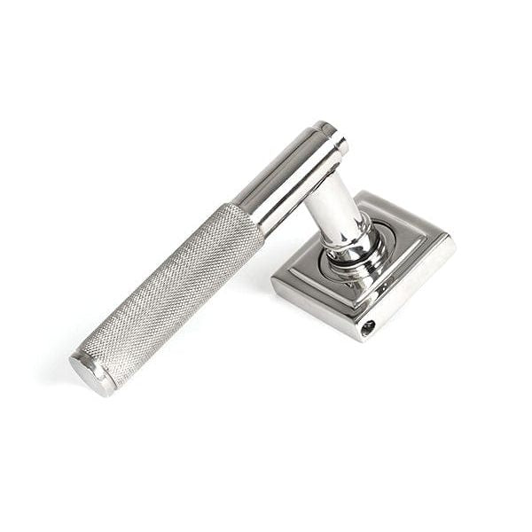 From The Anvil Handles Square Satin Marine SS (316) Brompton Lever on Rose Set (Plain) - Unsprung