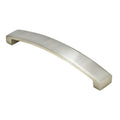 Carlisle Brass Curva Bow Handle in brushed nickel finish, featuring a curved design and squared ends for secure grip.