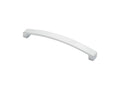 Carlisle Brass Curva Bow Handle in a sleek silver finish, featuring a smooth, curved design with square ends for easy grip and installation.
