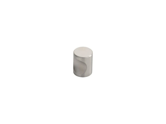 Carlisle Brass Stainless Steel Cylindrical Knob, featuring a smooth, polished surface with a cylindrical shape. The knob is designed for use in various applications, providing a sleek and modern look in any setting.