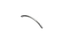 Carlisle Brass Bow Handle Range in a polished chrome finish, featuring a curved design for easy grip. This handle is made of durable metal and is suitable for various cabinet styles.