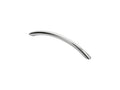 Carlisle Brass Bow Handle Range in polished chrome, featuring a sleek curved design for drawer or cabinet use, providing a modern aesthetic.