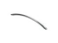 Carlisle Brass Bow Handle Range in a chrome finish, featuring a sleek, curved design ideal for cabinet installations.