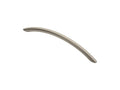 Carlisle Brass Bow Handle Range in a brushed nickel finish, featuring a smooth, curved design that's suitable for cabinets and drawers.