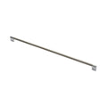 Carlisle Brass Keyhole Handle featuring a sleek, elongated design with square end caps, finished in a polished chrome color, made of durable metal.