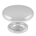 Carlisle Brass Oxford Knob in polished chrome finish, featuring a rounded shape and smooth surface, designed for cabinet or drawer use.