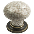 Porcelain Mushroom Pattern Knob - 35mm