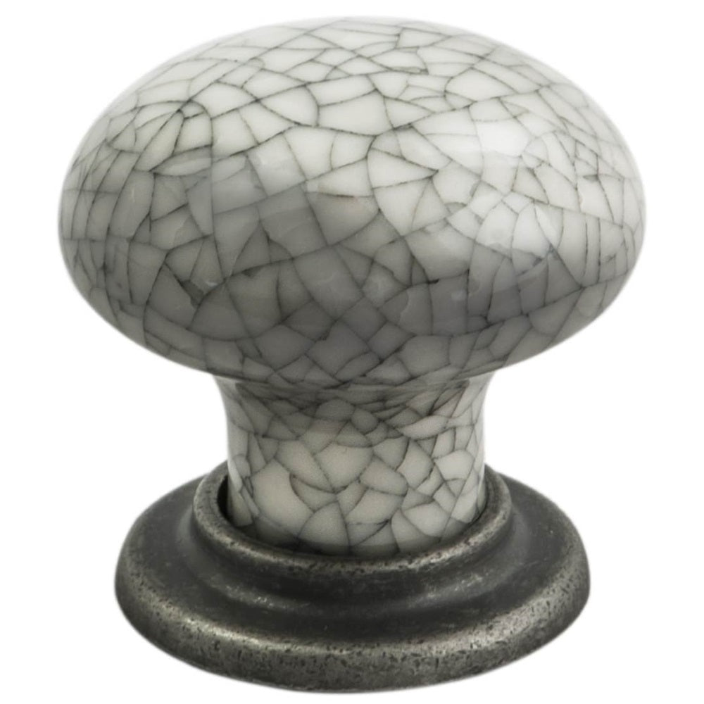 Porcelain Mushroom Pattern Knob - 35mm