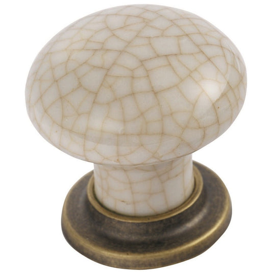 Carlisle Brass Porcelain Mushroom Pattern Knob - 35mm – view 2
