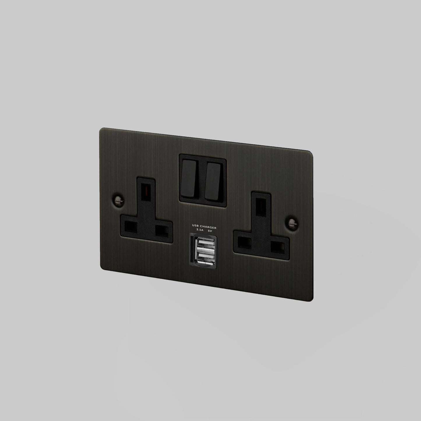 Buster + Punch 2G Uk Plug Socket / Usb Smoked Bronze