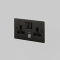 Buster + Punch 2G Uk Plug Socket / Usb Smoked Bronze