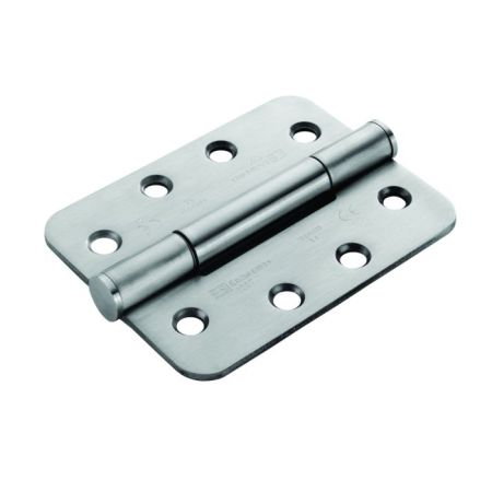 Ce14 100 x 75 x 3mm Concealed Bearing Triple Knuckle Hinge - Radius Satin Stainless Steel