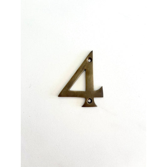 Brass bee 0-9 Screw Fixing Numerals in Bronze Finish - Brass bee