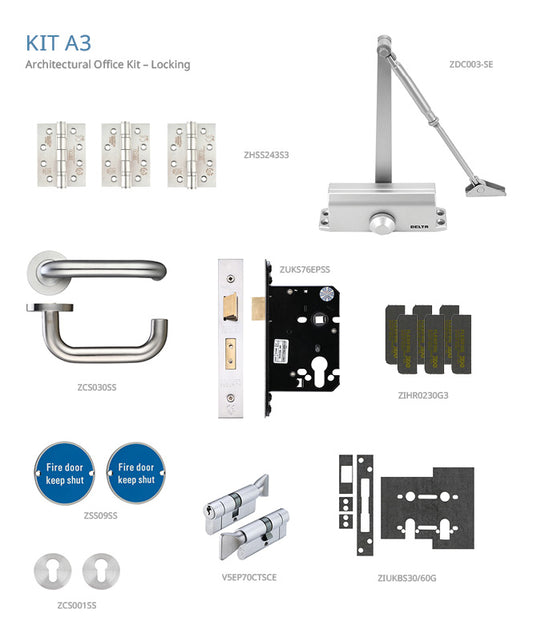 Fire Door Pack - Office Kit – Locking - Architectural Version