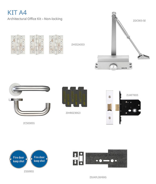 Fire Door Pack - Office kit – Non Locking - Architectural Version