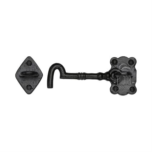 M Marcus Window Hardware 102mm Tudor Cabin Hook Black Iron