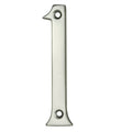 Carlisle Brass Numeral Face Fix (No.1) 76mm in brushed stainless steel, featuring a sleek design with two mounting holes for easy installation.