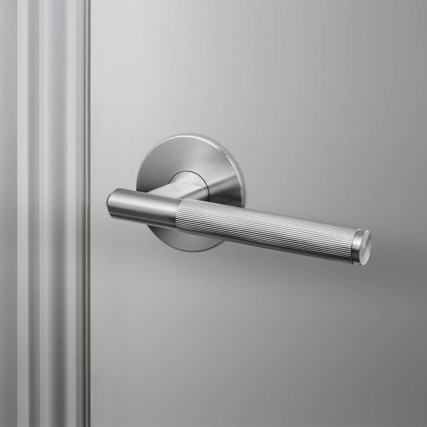 Buster + Punch Door Handle / Fixed / SINGLE- Sided / Linear Steel