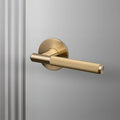 Buster + Punch Door Handle Set / Linear / Sprung Brass