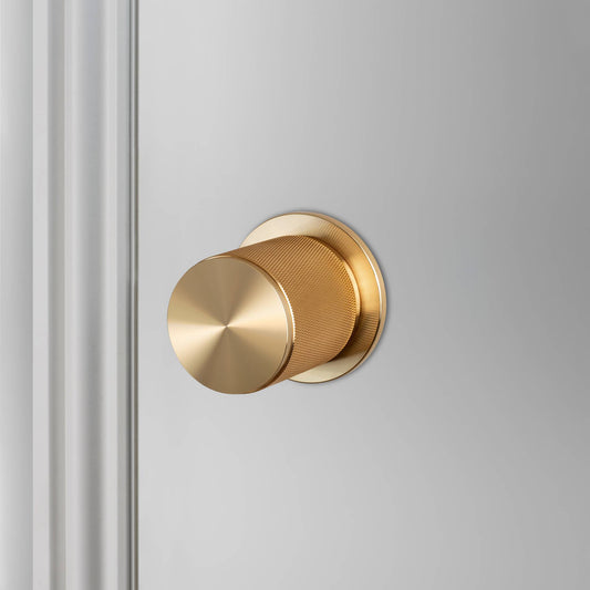 Buster + Punch Door Knob Set / Cross Brass
