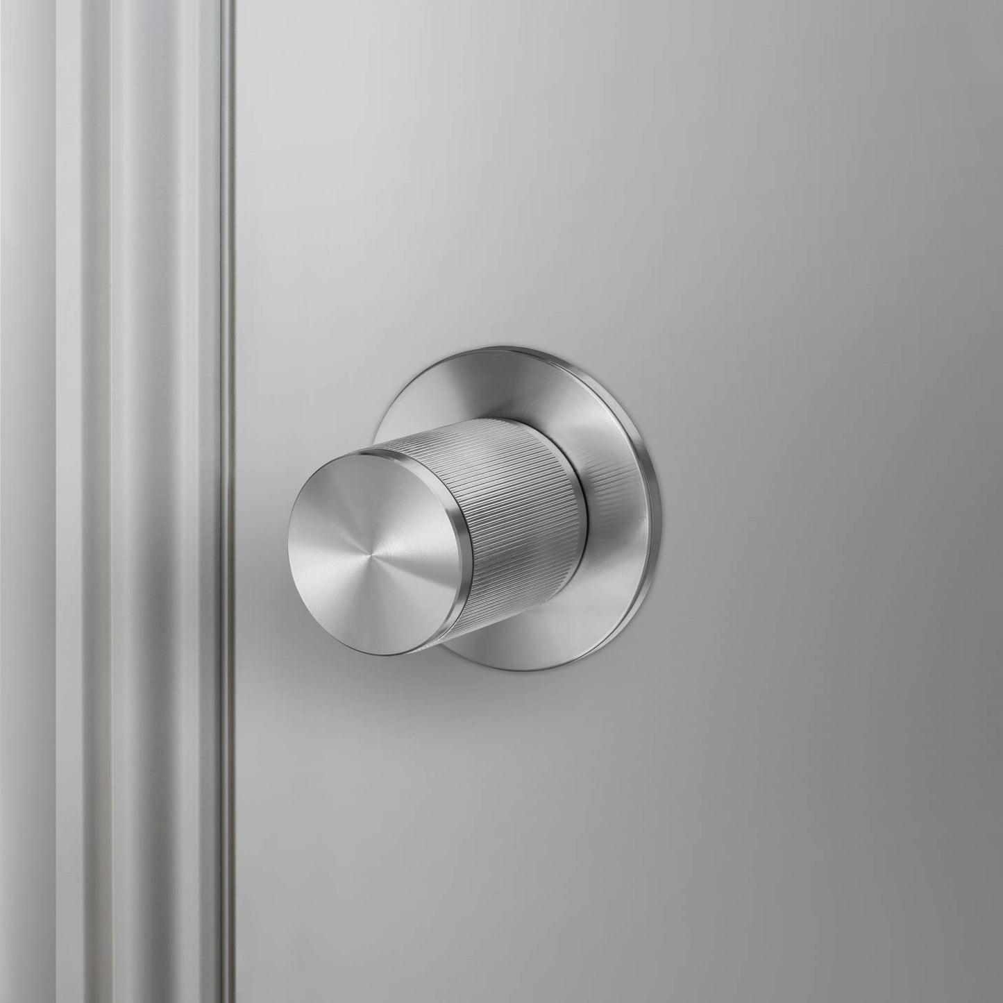 Buster + Punch Door Knob Set / Linear Steel