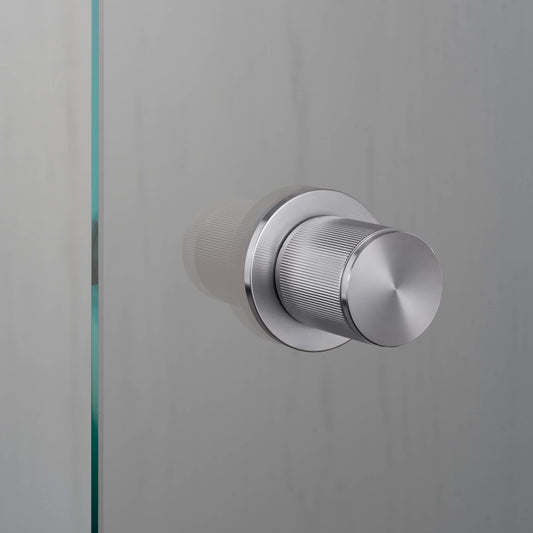 Buster + Punch Door Knob / Fixed / SINGLE- Sided / Linear Steel